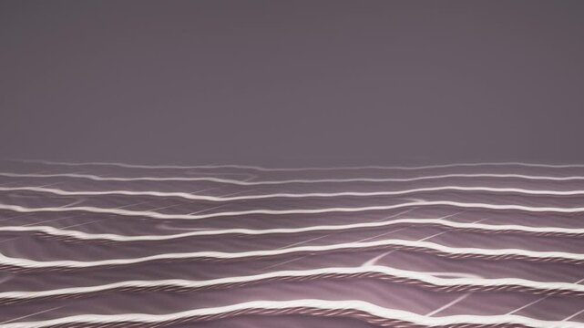 Travertine Rimstone Terraces With Milky Thermal Pools and Steam Haze Copy Space Seamless Loop in rich rose tones