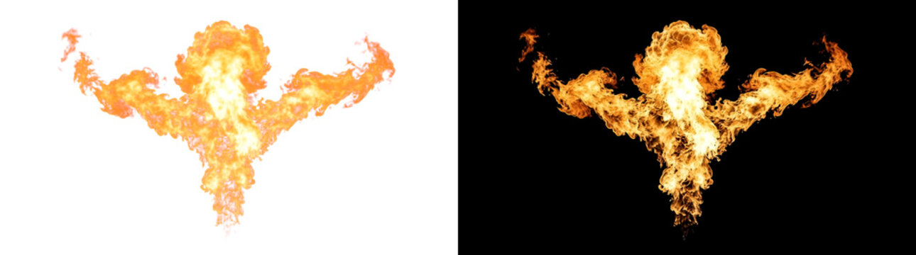 Spicy hot pot flame plume jet overlay isolated on transparent background