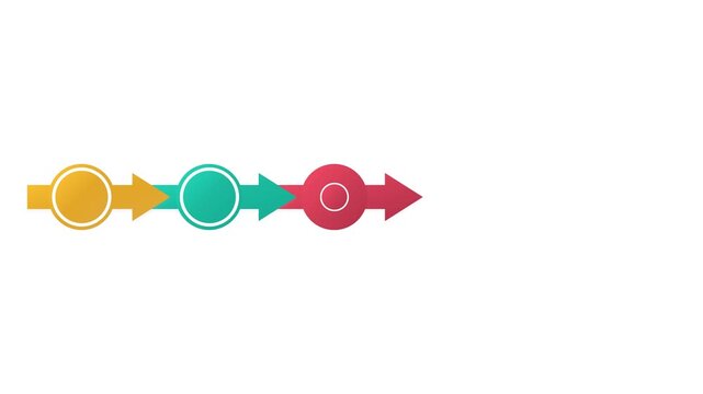 Vibrant Five Milestone Process Timeline Infographic Animation