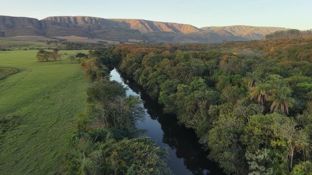 Santo Ant&ocirc;nio River in Vale da Gurita, in Serra da Canastra, Minas Gerais, Brazil
