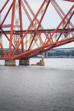 Passenger Ship Leaving Port of Rosyth and Sailing Beneath the Iconic Firth of Forth Bridges, Scotland, August 2026