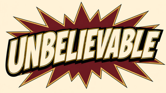 Retro comic book pop art illustration with bold text on a jagged explosion background.