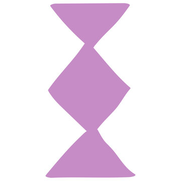 Abstract Organic Shape Collection 206 - Purple Stacked Diamond Shape Vector