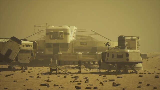 Mars scientist collecting rock sample for analysis, geologist kneeling beside rover with spectrometer and sample tube, basalt fragments on regolith, careful