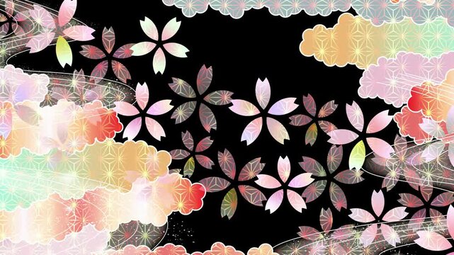 Elegant Japanese cherry blossom pattern 4K