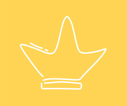Crown icon line sketch design