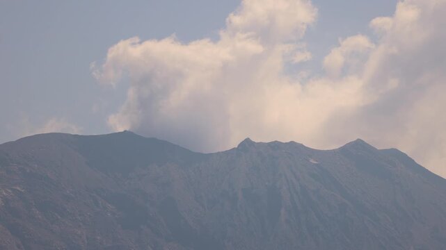 Sakurajima Volcano Island landscape, Japan, Kagoshima prefecture, Kyushu island region, island volcano and bay, Yunohira Observation Deck, ferry trip from Kagoshima, Kirishima-Kinkowan National Park 