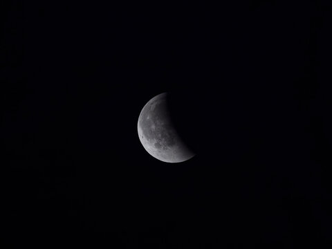 Mondfinsternis im Dunkel