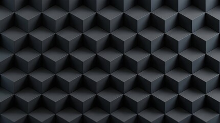Naklejka premium Dark geometric cubic abstract background with three dimensional blocks and repeating pattern