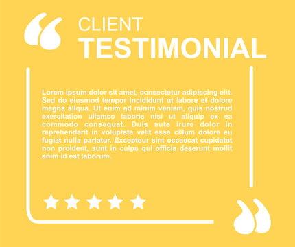 Client testimonial background design for business purposes