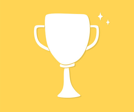 Simple trophy doodle icon design