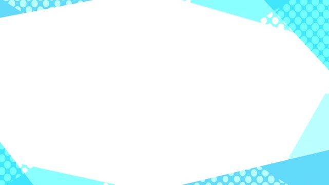 Abstract Light Blue Comic Style Frame 4K