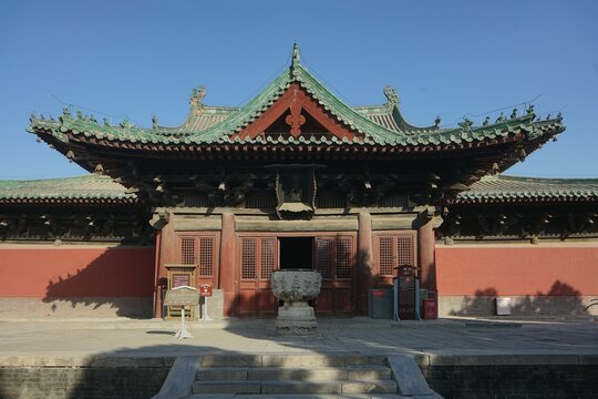 Chinees historic architecture: Long Xing Temple, build from AD. 586
