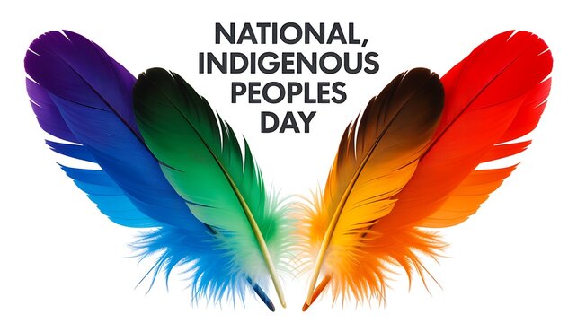 National indigenous peoples day with colorful feathers and cultural celebration