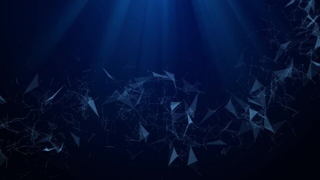 Abstract Digital Blue Line And Dots Connect, Technology Network Video Background