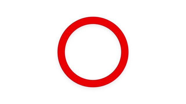 red circular progress ring loading indicator animation
