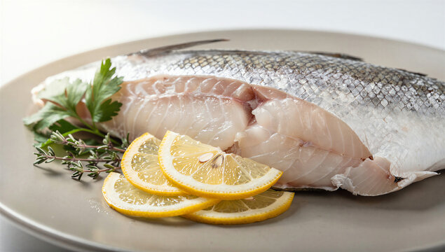 fresh fish with lemon