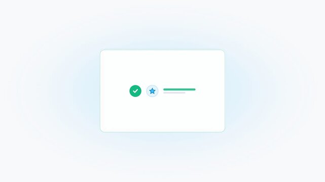 Animated interactive flashcards showing task completion checkmarks. 4K Video