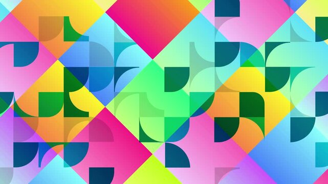 Colorful Abstract Geometric Pattern 4K