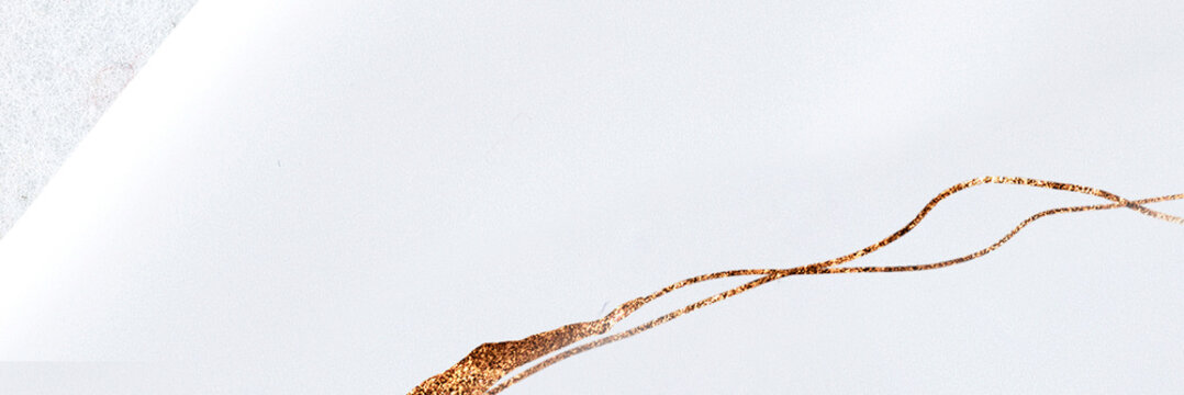 Abstract white with gold glitter background