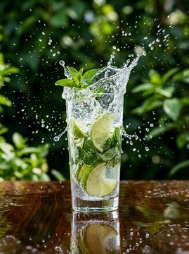 Mojito cocktail splash