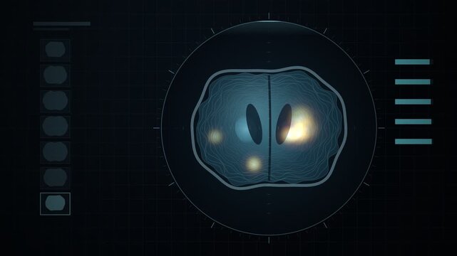 Brain Scan Slices Sweeping Neuroimaging Seamless Loop