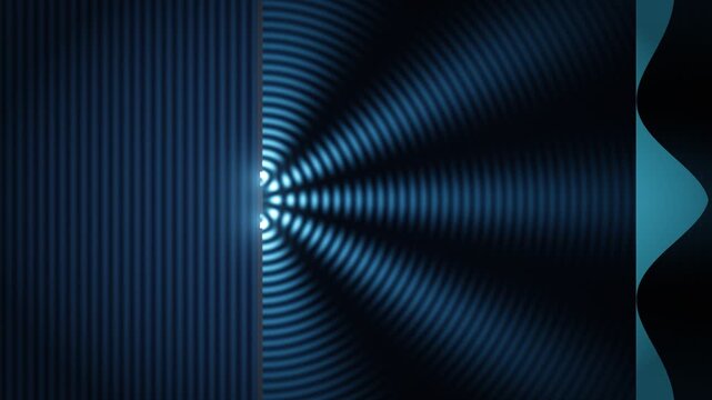 Double Slit Quantum Wave Interference Pattern Seamless Loop
