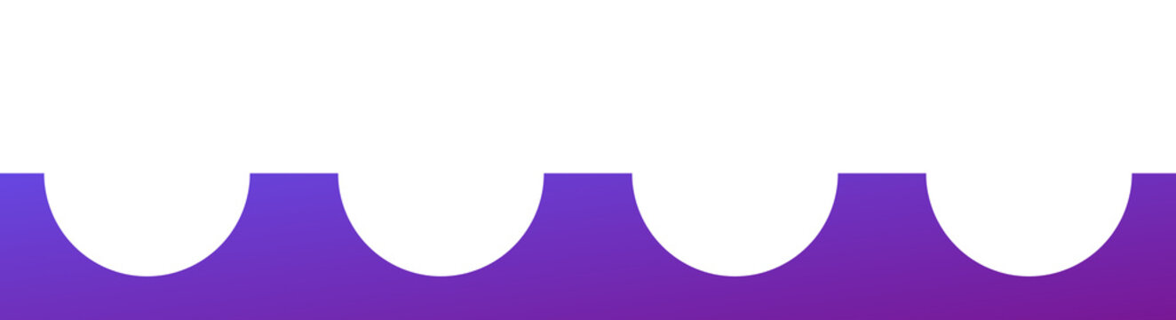 Puffy cloud footer banner seamless wave border for web design and digital graphics