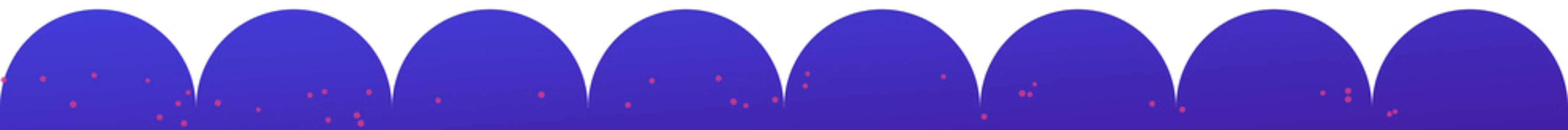 Row of identical fluffy blue cartoon clouds on transparent background for digital design