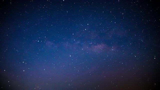 Night scene, mountains under bright colorful milky way galaxy. Space, Space and stars, imitation. Twinkling of pointed stars. Smooth rotation. Small Magellanic Cloud Galaxy exploration on deep space.
