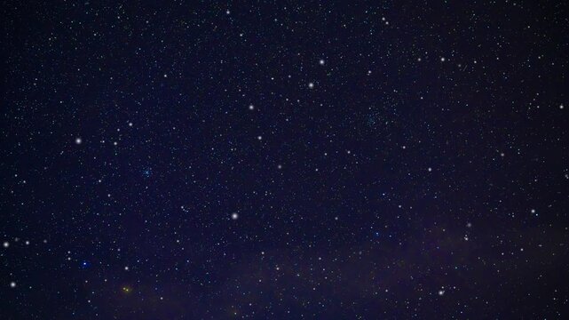 Night scene, mountains under bright colorful milky way galaxy. Space, Space and stars, imitation. Twinkling of pointed stars. Smooth rotation. Small Magellanic Cloud Galaxy exploration on deep space.