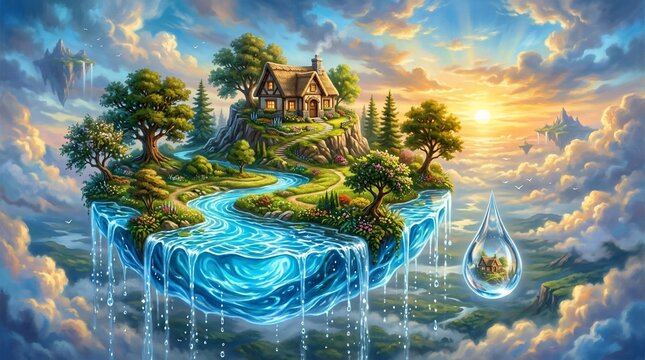 Floating island fantasy