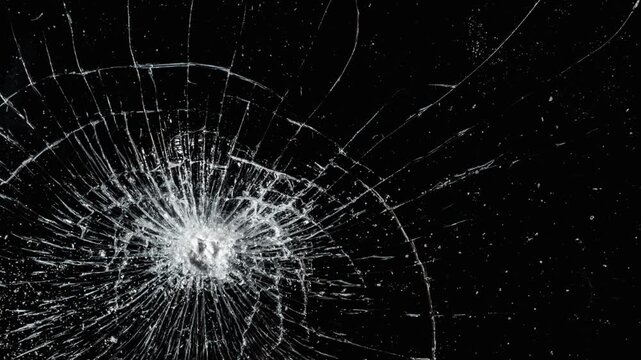 Glowing circular shattered glass or cracked screen effect, Glowing circular shattered glass or cracked screen effect, Shattered and broken glass shards cracked screen effect
