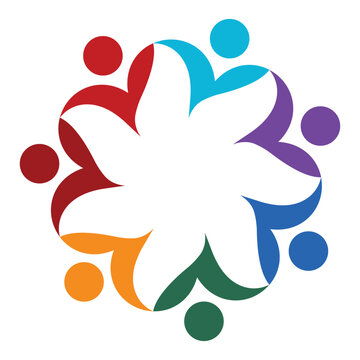 Colorful abstract design representing unity and diversity in community values