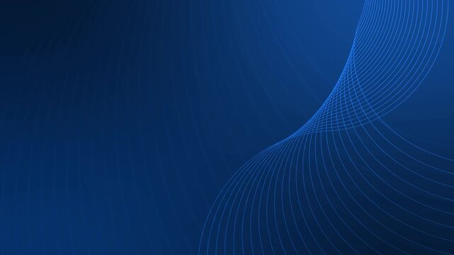 Ribbon line wave blue dark gradient motion background