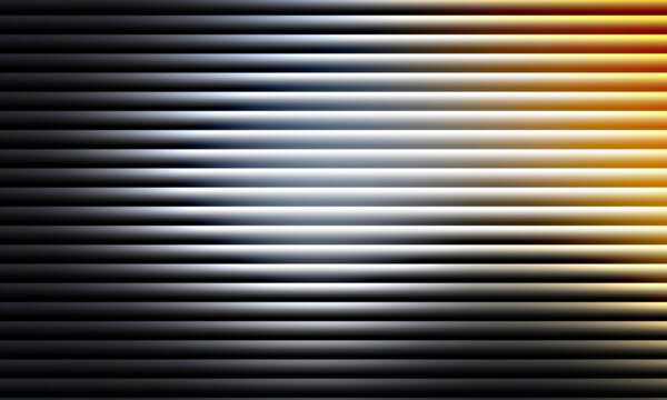 Abstract horizontal lines pattern with gradient colors on black background