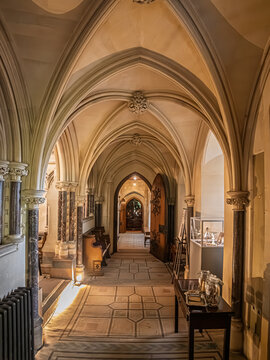 First Floor Corridor Has Multiple Arches vert