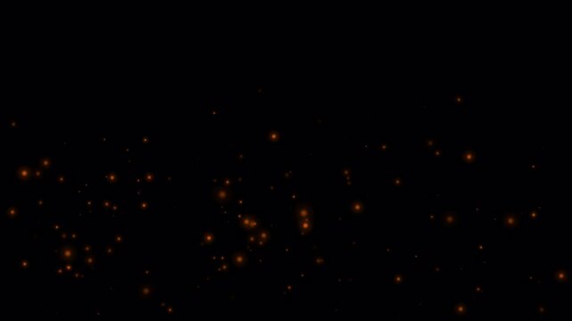Rising Ember Particles, Glowing Orange Sparks Animation, Floating Fire Embers, Fiery Particle Effect, Warm Sparkle Overlay, Cinematic Fire Atmosphere, Burning Ember Background