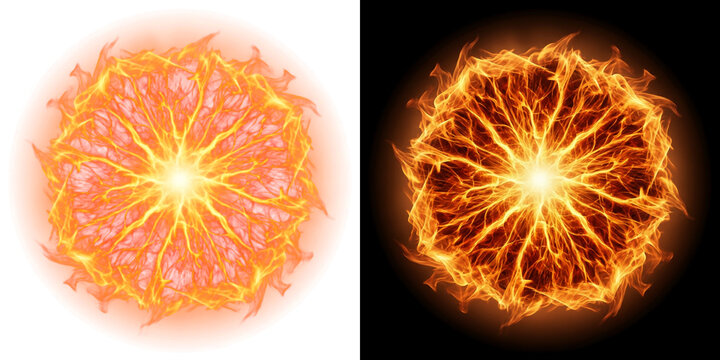 Imploding Ember Pit Flame Burst Overlay with Alpha Transparency Design Element