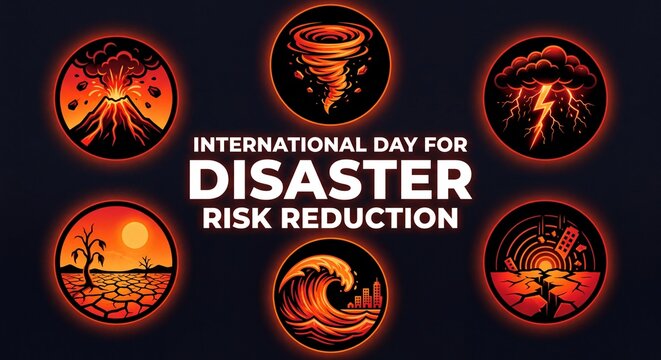 olorful infographic poster for international day for disaster risk reduction awareness campaign