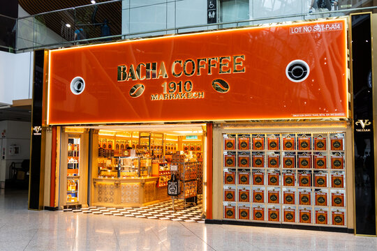 KUALA LUMPUR, AUGUST 22, 2026: Bacha coffee is popular with it coffee and featured here is Bacha retail outlet in KLIA, Malaysia