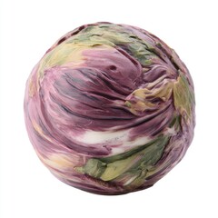 Fototapeta premium Round, decorative, floral-patterned vegetable-like sphere