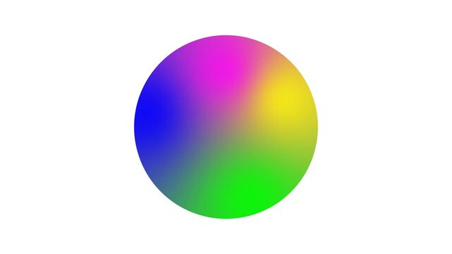 4 Gradient colors animation with circle shape on white background use on your project or work.