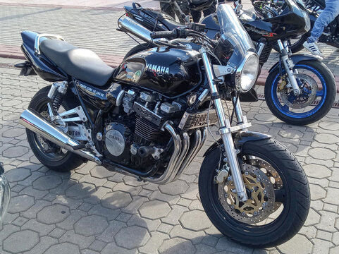 Grodno, Republic of Belarus. - September 09, 2018: Classic Yamaha XJR1200 motorcycle.