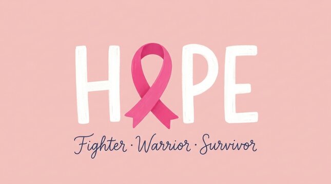 Hope Fighter Warrior Survivor Breast Cancer Banner