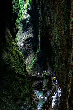 karst landform valley in the mountains