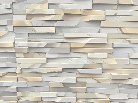 Modern Stacked Quartzite Stone Cladding Wall Texture Background