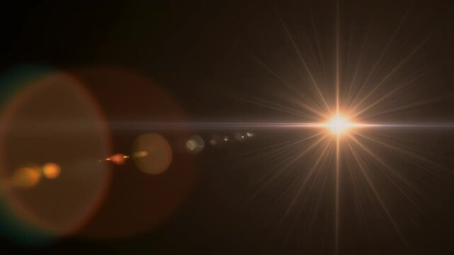 A triptych of bright lens flares with starbursts emanating from a central light source against a dark background.