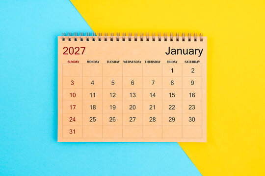 January 2027 brown calendar for 2026 year.