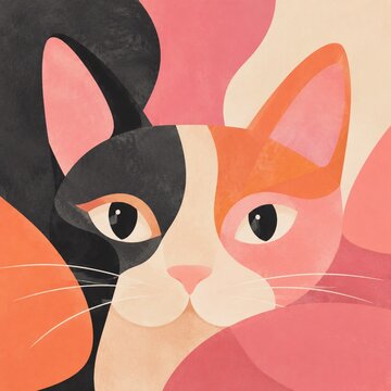 Cat Abstract Pattern